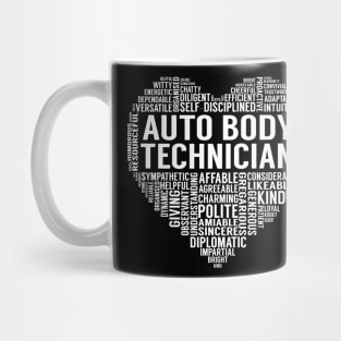 Auto Body Technician Heart Mug